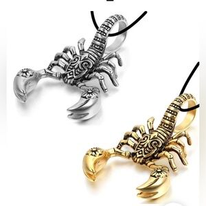 2 pcs Men's Animal Scorpion King Pendant Necklace Stainless Steel Pendant